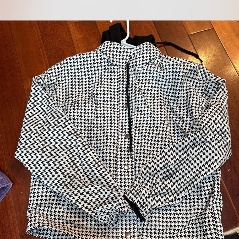 Black and White Houndstooth Jacket